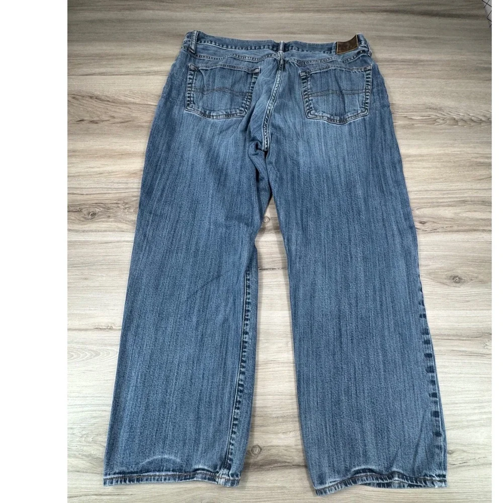 Lucky Brand 181 Relaxed Straight Mens Jeans Blue Medium Wash 40x30 Stretch Denim